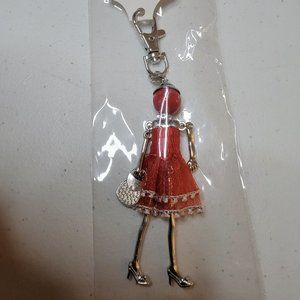 Red Purse Charm/Key Chain Fashion Women Red